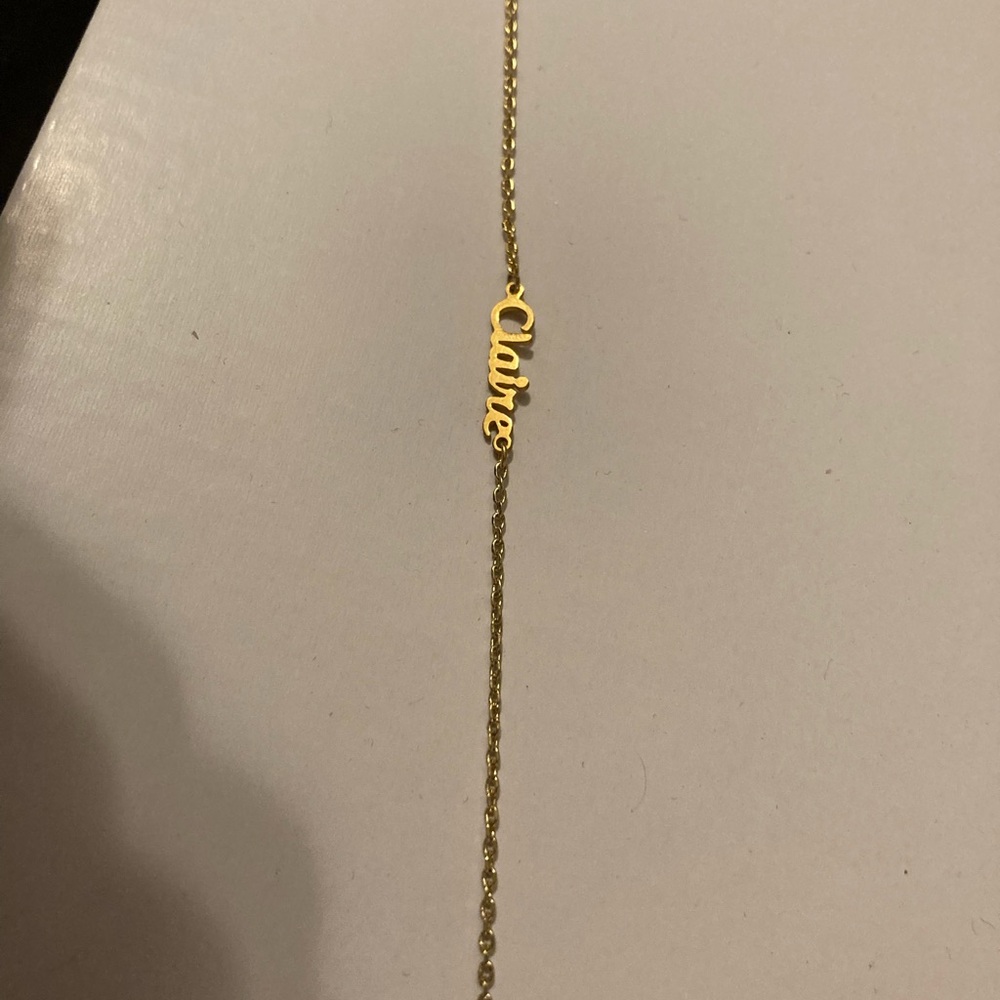 Personalized Claire Name script bracelet